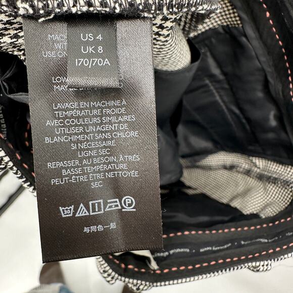 ANTHROPOLOGIE NWT The Essential Slim Pant in Black and White Houndstooth // 4 - Picture 12 of 15